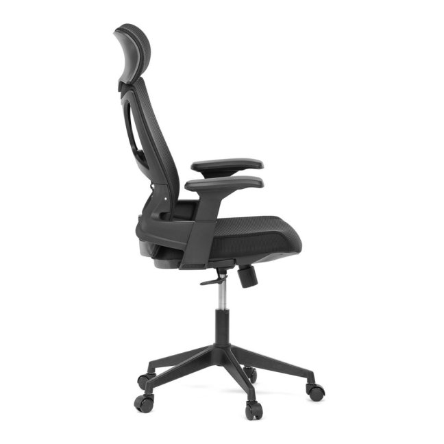 Kancelářská otočná židle TONKA — síť, černá