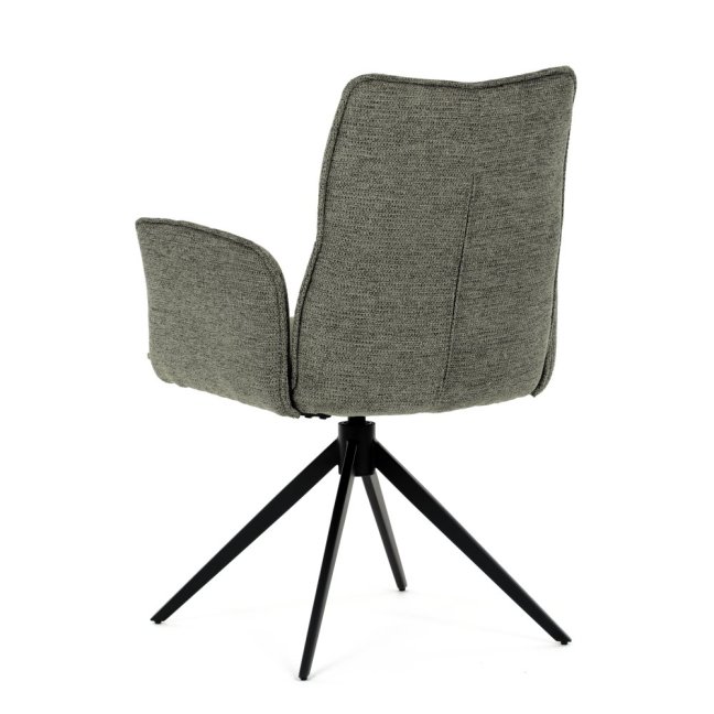 Jídelní otočné křeslo AMALI — kov, látka, více barev