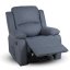 Relaxační polohovací TV křeslo DUVAL — látka, šedá, nosnost 130 kg