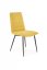 Jídelní židle APOLLO — kov, látka, černá / žlutá