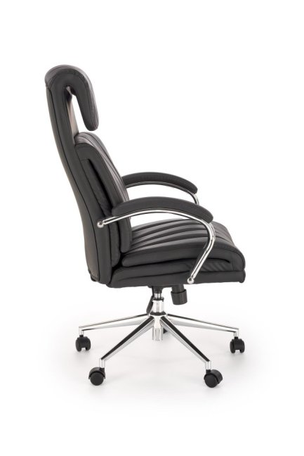 Kancelářské křeslo ROMANO — ekokůže, látka, černá