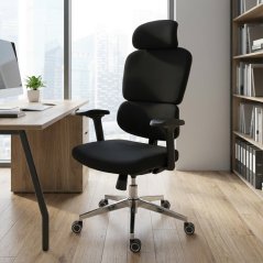 Kancelářská ergonomická židle Neoseat ROBIN — černá, nosnost 150 kg