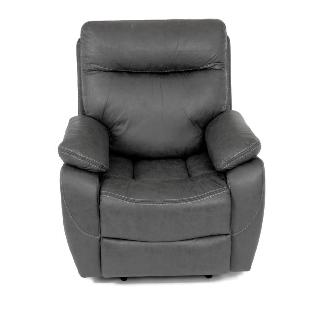 Relaxační křeslo BENNY s elektrickým polohováním — látka, šedá