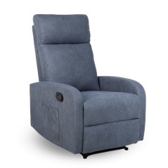 Relaxační polohovací TV křeslo FIORE — látka, šedá, nosnost 130 kg