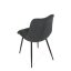 Jídelní židle DAEMON — kov, látka, černá / tmavě šedá