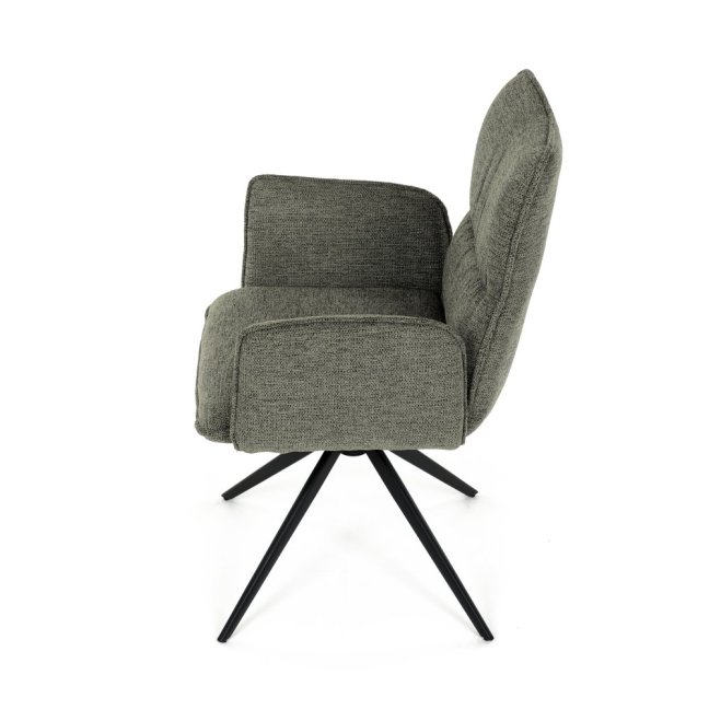 Jídelní otočné křeslo AMALI — kov, látka, více barev