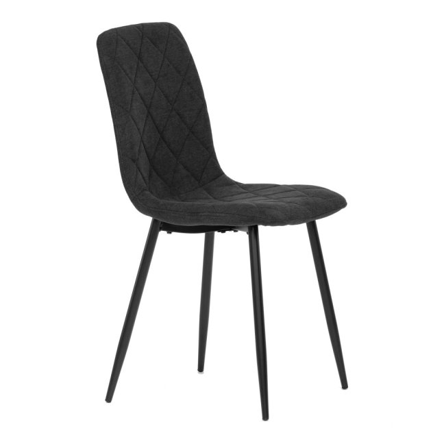 Jídelní židle LONA — kov, látka, černá / více barev - Barevné varianty židle LONA: Hnědá