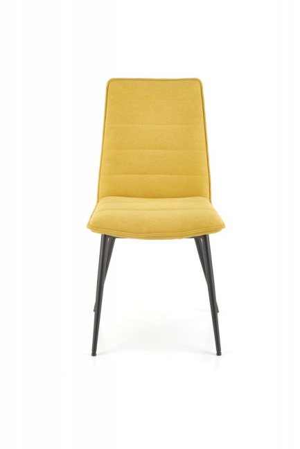 Jídelní židle APOLLO — kov, látka, černá / žlutá