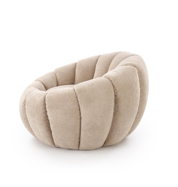 Designové křeslo GASPAR II — látka, béžová