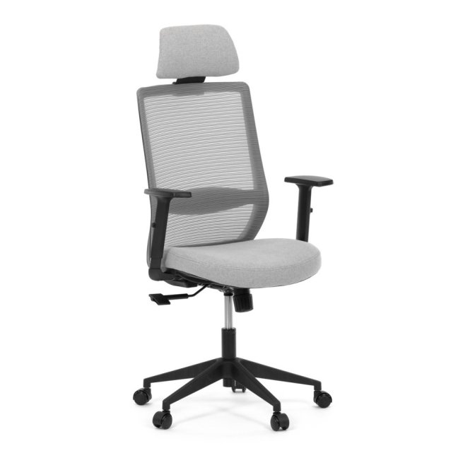 Kancelářská ergonomická židle SENA — látka, černá / šedá