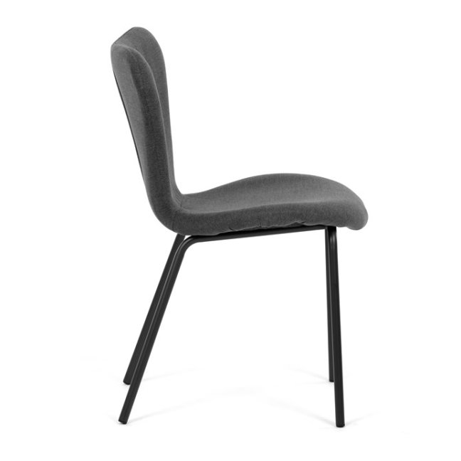 Jídelní židle JULES — kov, látka, více barev - Barevné varianty jídelní židle JULES: Světle šedá