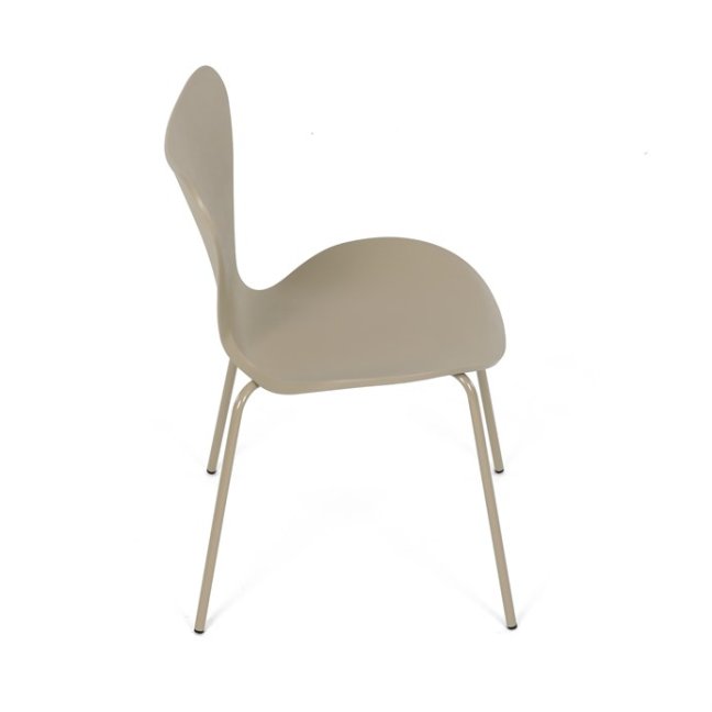 Jídelní židle VERN — kov, plast, cappuccino