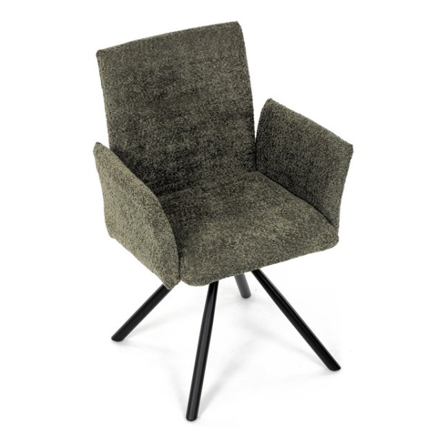 Jídelní otočné křeslo MANKA — kov, látka, více barev - Barevné varianty jídelního křesla MANKA: Šedá