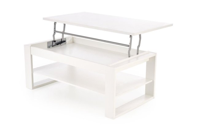 Konferenční stolek BETTY s úložným prostorem — 120x65x50 cm, bílá