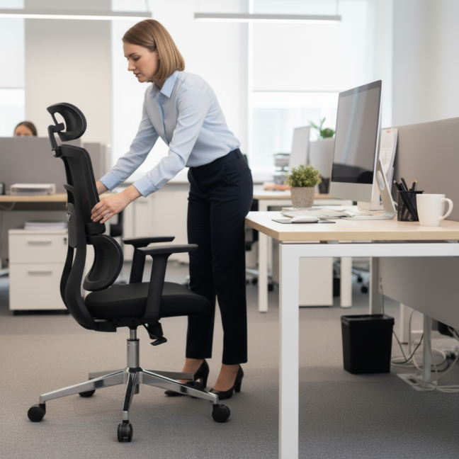 Kancelářská ergonomická židle Neoseat GARY — černá, nosnost 150 kg