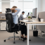 Kancelářská ergonomická židle Neoseat GARY — síť / látka, černá, nosnost 150 kg