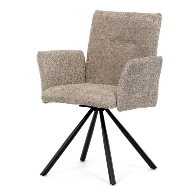 Jídelní otočné křeslo MANKA — kov, látka, více barev - Barevné varianty jídelního křesla MANKA: Šedá