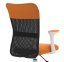 Dětská židle Neoseat MONKEY WHITE s podnoží — látka, bílá / oranžová