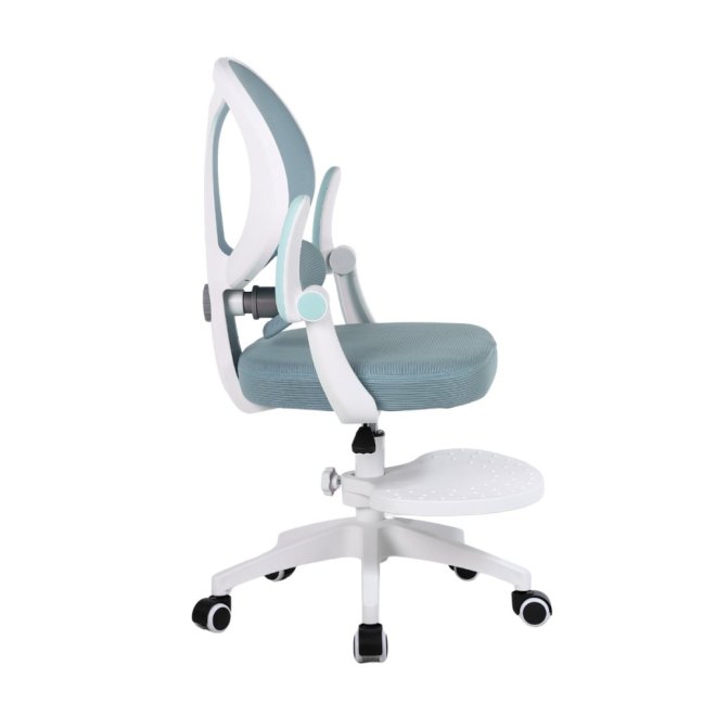 Dětská otočná židle Neoseat JUNI 009 s podnoží — látka, modrá