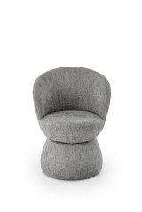 Relaxační otočné křeslo FRANNY — kov, látka, šedá