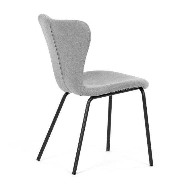 Jídelní židle JULES — kov, látka, více barev - Barevné varianty jídelní židle JULES: Světle šedá