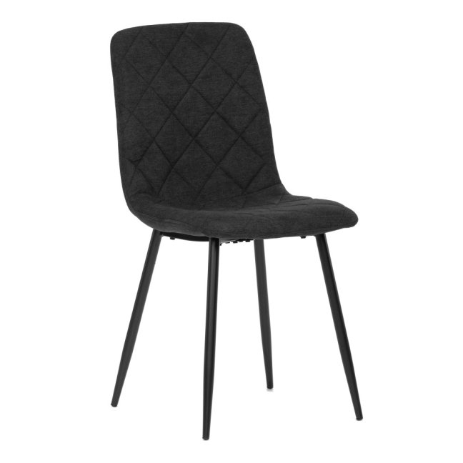 Jídelní židle LONA — kov, látka, černá / více barev - Barevné varianty židle LONA: Hnědá