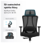 Kancelářská ergonomická židle Neoseat TIYA — černá, nosnost 150 kg