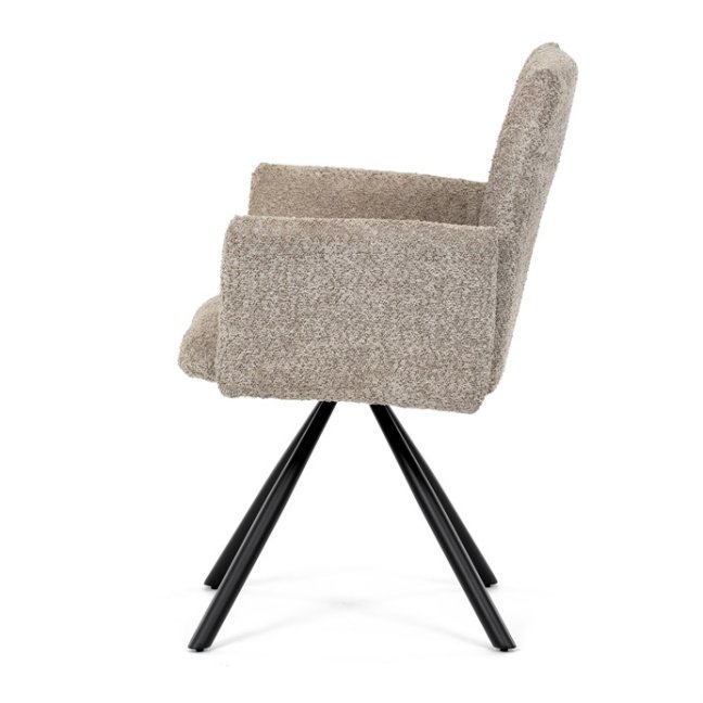 Jídelní otočné křeslo MANKA — kov, látka, více barev - Barevné varianty jídelního křesla MANKA: Šedá