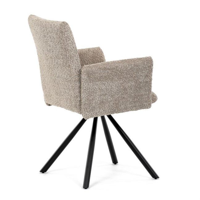 Jídelní otočné křeslo MANKA — kov, látka, více barev - Barevné varianty jídelního křesla MANKA: Šedá