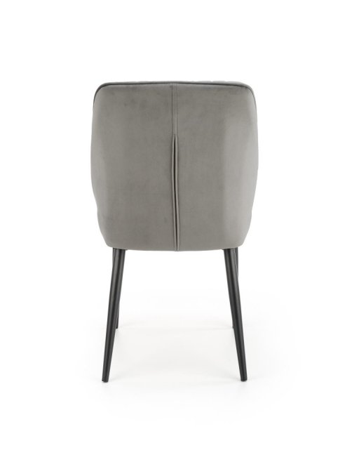 Jídelní židle KRETA — kov, samet, šedá