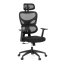 Kancelářská ergonomická židle GRANT — síť, látka, černá