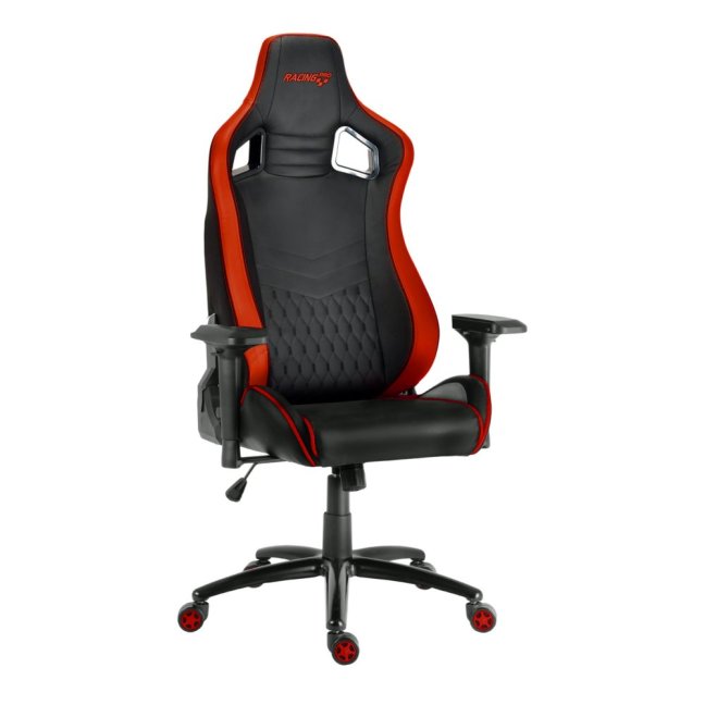 Herní židle Racing Pro ZK-068 — ekokůže, černá / červená