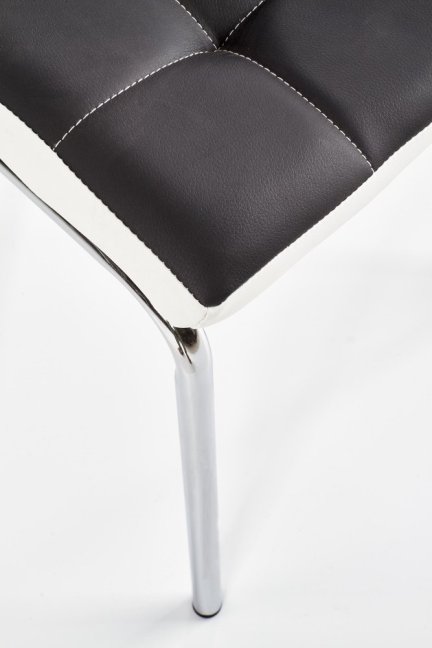 Jídelní židle ALEXIS — kov, ekokůže, černá