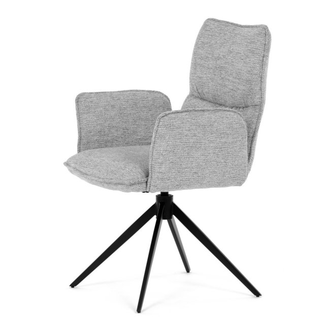 Jídelní otočné křeslo AMALI — kov, látka, více barev