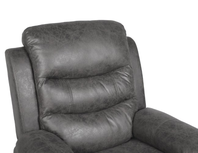 Relaxační polohovací TV křeslo HAVEN — látka, šedá, nosnost 130 kg