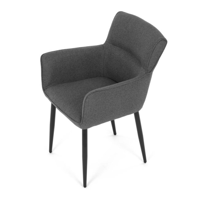 Jídelní křeslo JIMBO — kov, látka, šedá