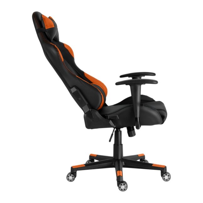 Herní židle Racing ZK-006 — ekokůže, černá / oranžová