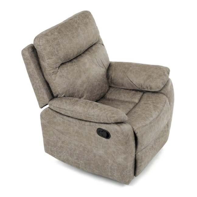 Relaxační polohovací TV křeslo NORBERT — látka, béžová, nosnost 150 kg