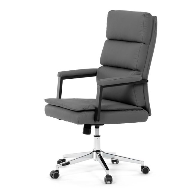 Kancelářské křeslo DARGO — ekokůže, tmavě šedá