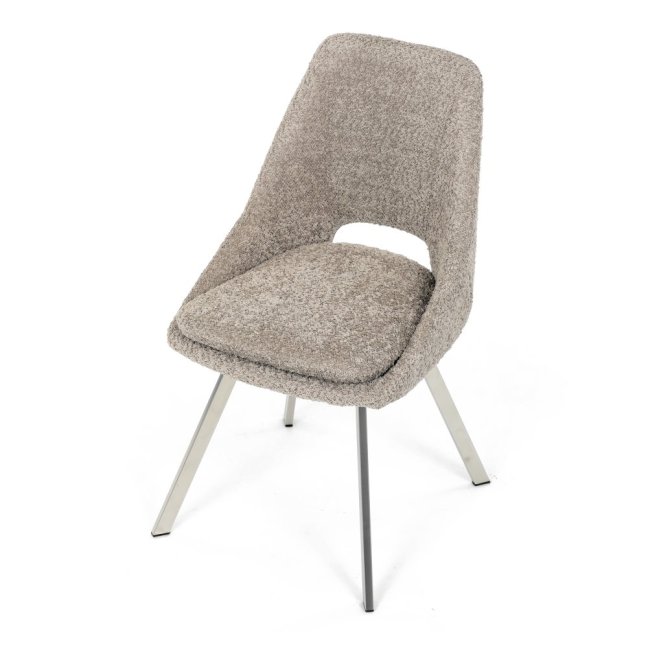 Jídelní židle TALISE — kov, látka, stříbrná / více barev