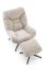 Relaxační křeslo KRONOS — kov, látka, béžová