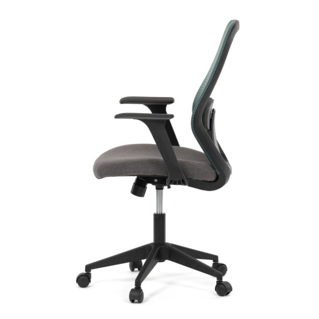 Kancelářská otočná židle DEVIN — látka, černá / zelená