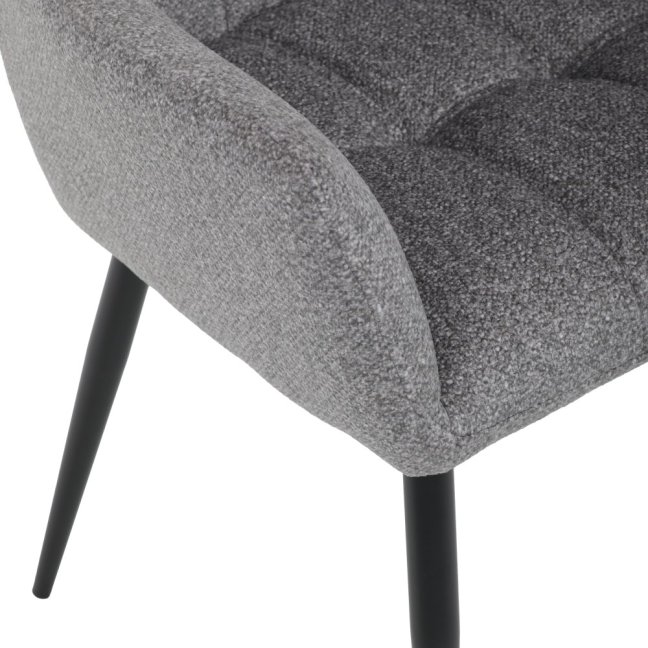 Jídelní křeslo LYON — kov, látka, více barev - Barevné varianty jídelního křesla LYON: Tmavě šedá