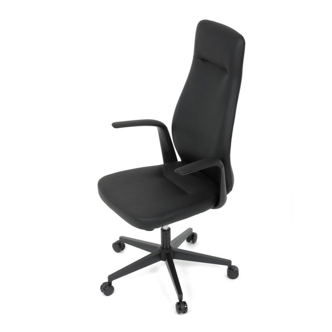 Kancelářské křeslo ERVIN — ekokůže, černá