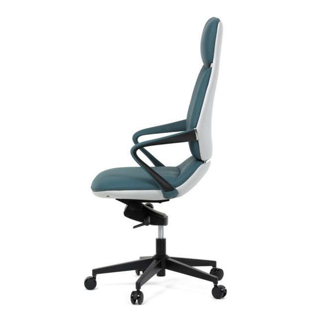 Kancelářské křeslo ZOTTO — ekokůže, tyrkysová