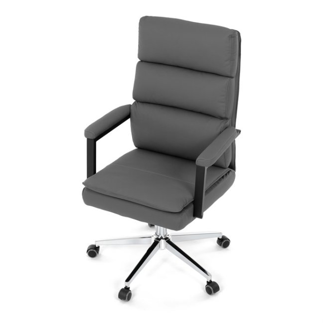 Kancelářské křeslo DARGO — ekokůže, tmavě šedá