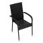 Zahradní křeslo SELEN — kov, umělý ratan, černá