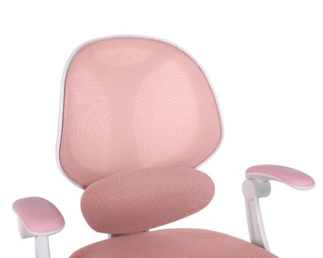 Dětská otočná židle Neoseat JUNI 009 s podnoží — látka, růžová