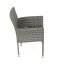 Zahradní křeslo BRIGITA — kov, umělý ratan, šedá