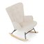 Houpací křeslo FABIAN — látka, krémová